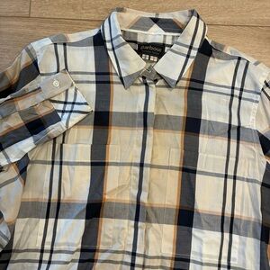 Barbour Women’s Blantyre Summer Tartan Plaid Button Up Tunic Shirt Size 8 US